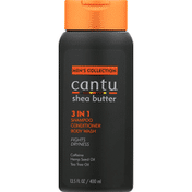 Cantu Shampoo/Conditioner/Body Wash, 3 in 1, Shea Butter