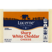 Lucerne Cheese, White Cheddar, Sharp