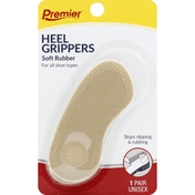 Premier Heel Grippers, Soft Rubber, Unisex
