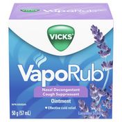 Vicks Vaporub Nasal Decongestant Cough Suppressant Ointment, Lavender Scent