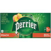 Perrier Peach Flavored Carbonated Mineral Water