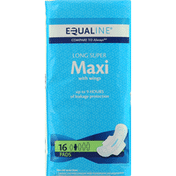 Equaline Pads with Wings, Maxi, Super, Long