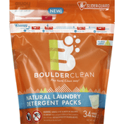 Boulder Clean Laundry Detergent, Natural, Valencia Orange, Liquid Packs