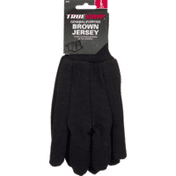 True Grip General Purpose Gloves, Brown Jersey, Large