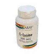 Solaray L-lysine 500 Mg Free From Amino Acid, Dietary Supplement