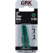 GRK Fasteners Star Bits, T-25, 2 Inches