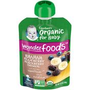 Gerber Organic for Baby Banana Blueberry Blackberry Oatmeal Baby Food