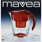 Mavea Water Filtration System, Elemaris XL/Red, 9 cups