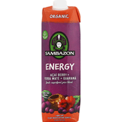 Sambazon Juice Blend, Organic, Energy, Acai Berry + Yerba Mate + Guarana