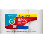 Simply Done Bath Tissue, Mega Roll, Ultra Strong, 2-Ply
