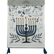 Design Imports Table Runner, Hanukkah Menorah Embellished