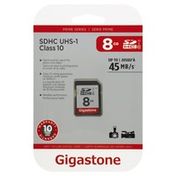 Dane Gigastone Secure Digital Card, SDHC UHS-1, Class 10, 8 GB