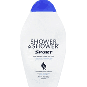Shower to Shower Body Powder, Absorbent, Sport