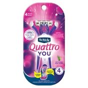Schick YOU Exotic Violet Blooms Disposable Razor for Women
