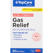 TopCare Gas Relief, Ultra Strength, 180 mg, Softgels