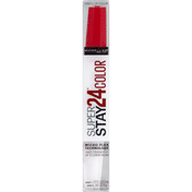 Maybelline Lip Color + Balm Topcoat, Steady Red-Y 205