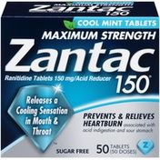 Zantac Maximum Strength Cool Mint Tablets Acid Reducer