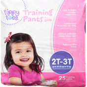 Tippy Toes Training Pants, for Girls, 2T-3T (up to 34 lb)