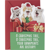Hallmark Christmas Card with Sound (Cats Laughing, "O Tannenbaum")