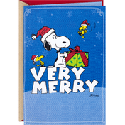 Hallmark Peanuts Christmas Card - Very Merry Snoopy
