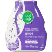 Food Club Grape Liquid Beverage Enhancer