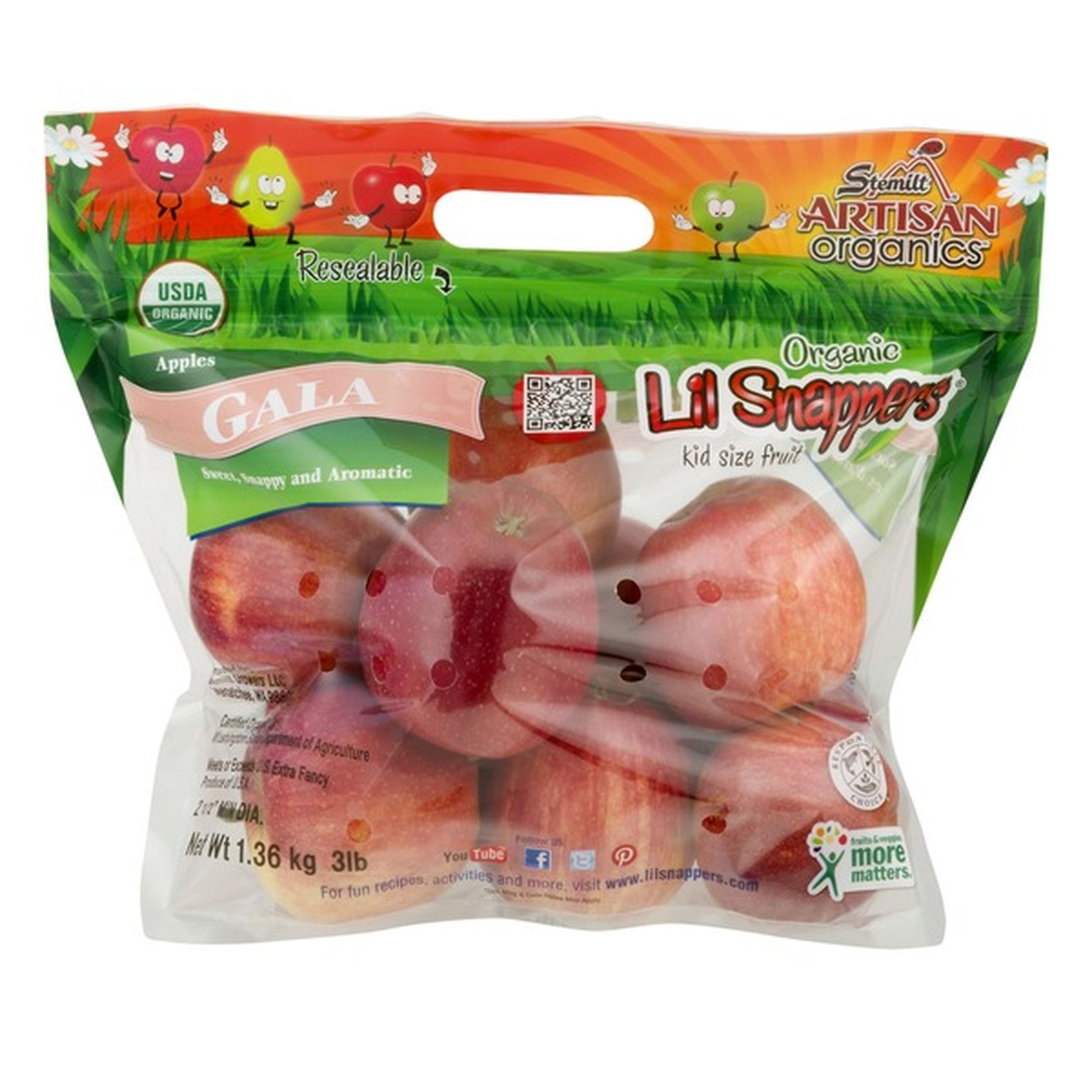 Stemilt Artisan Organics Lil Snappers Apples Gala 3 Lb Bag Delivery Or Pickup Near Me Instacart 