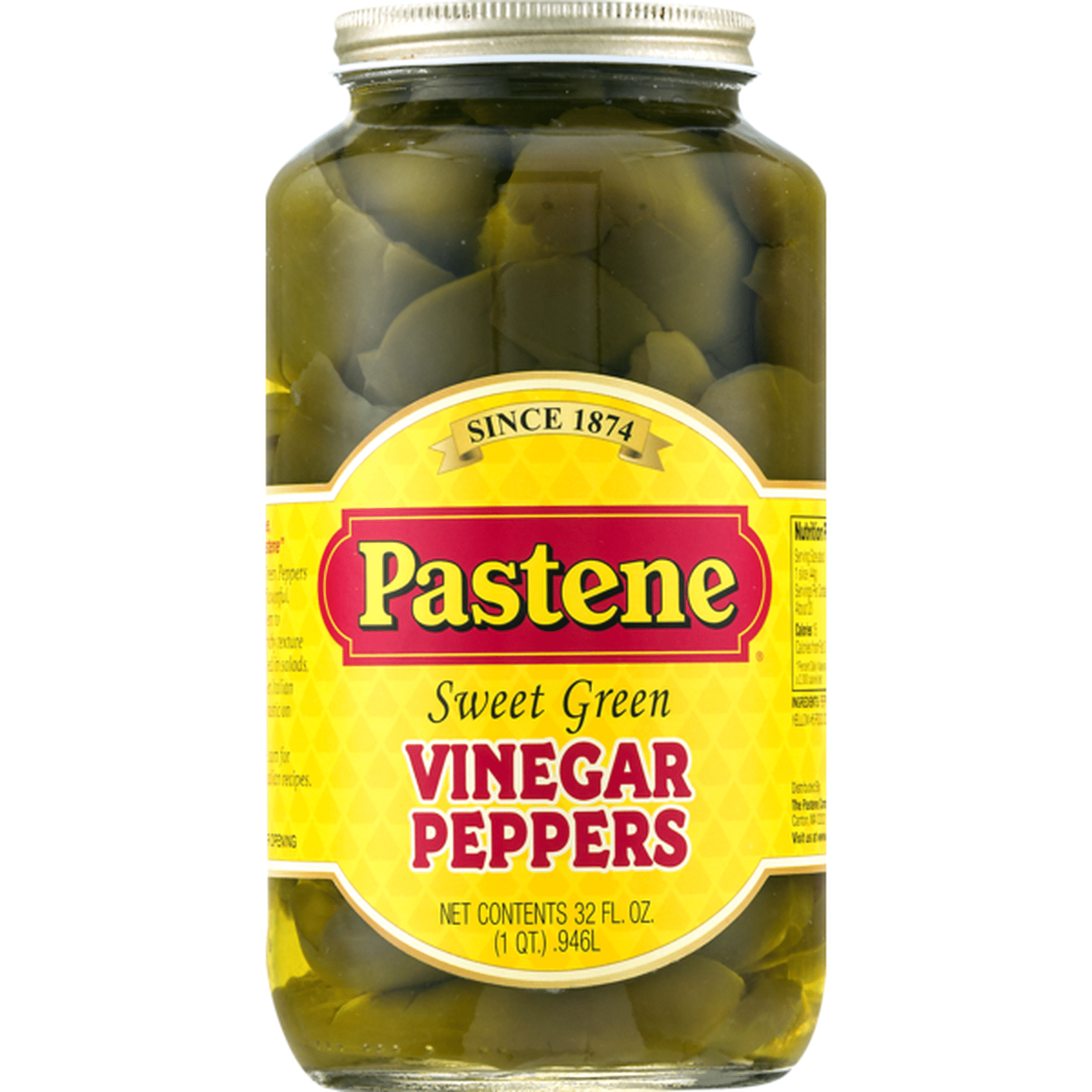 Pastene Sweet Green Vinegar Peppers (32 fl oz) Delivery or Pickup Near