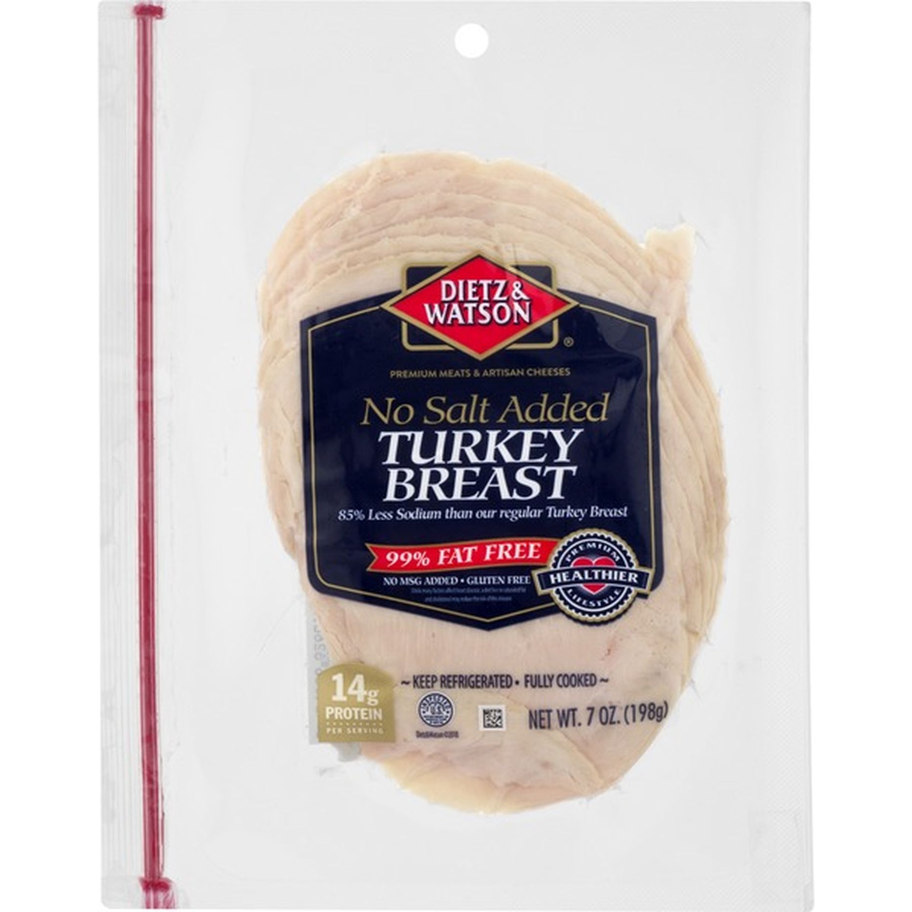 Dietz & Watson Turkey Breast, No Salt Added, Deli Thin