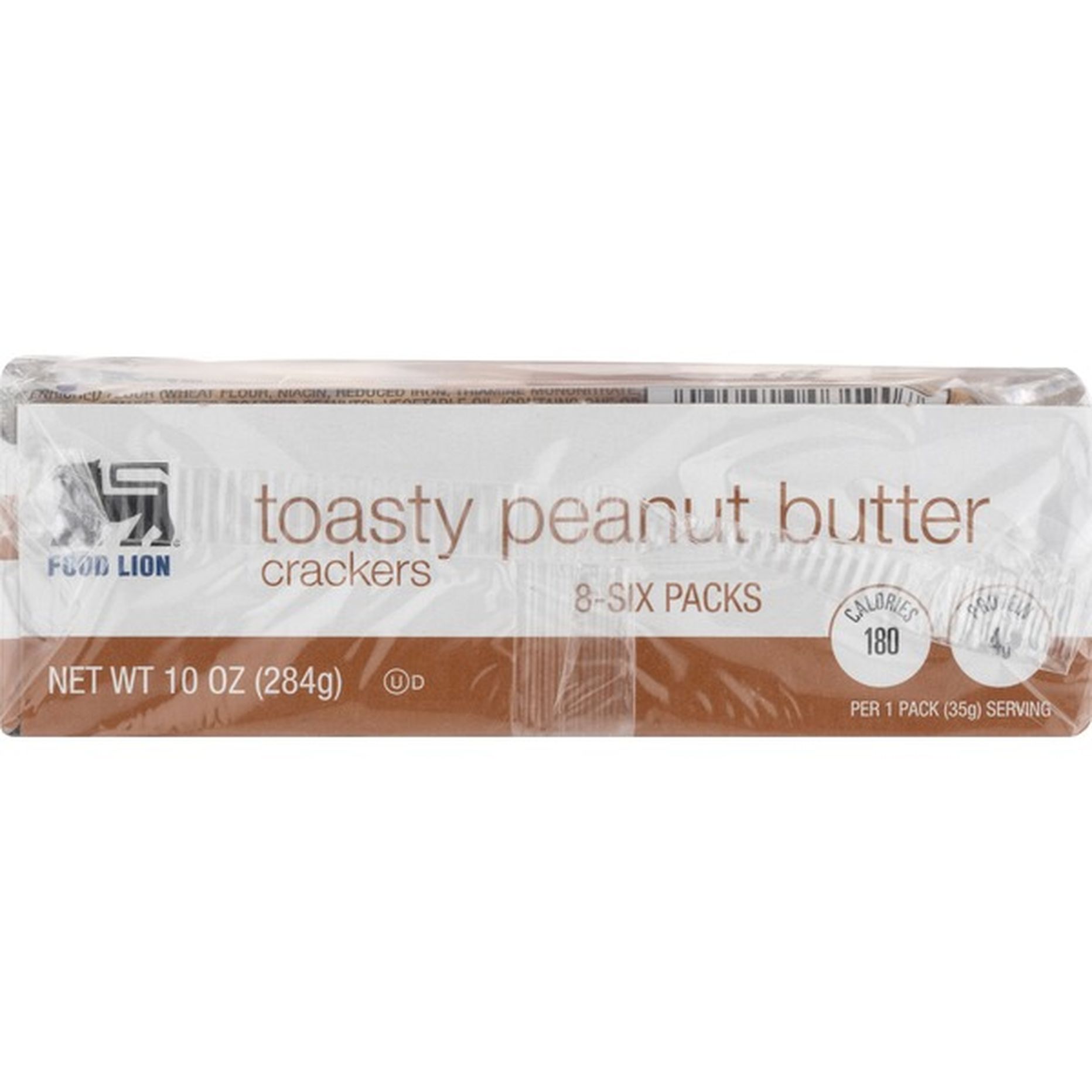Food Lion Crackers, OnTheGo, Toasty Peanut Butter, Shrink Wrapped (10