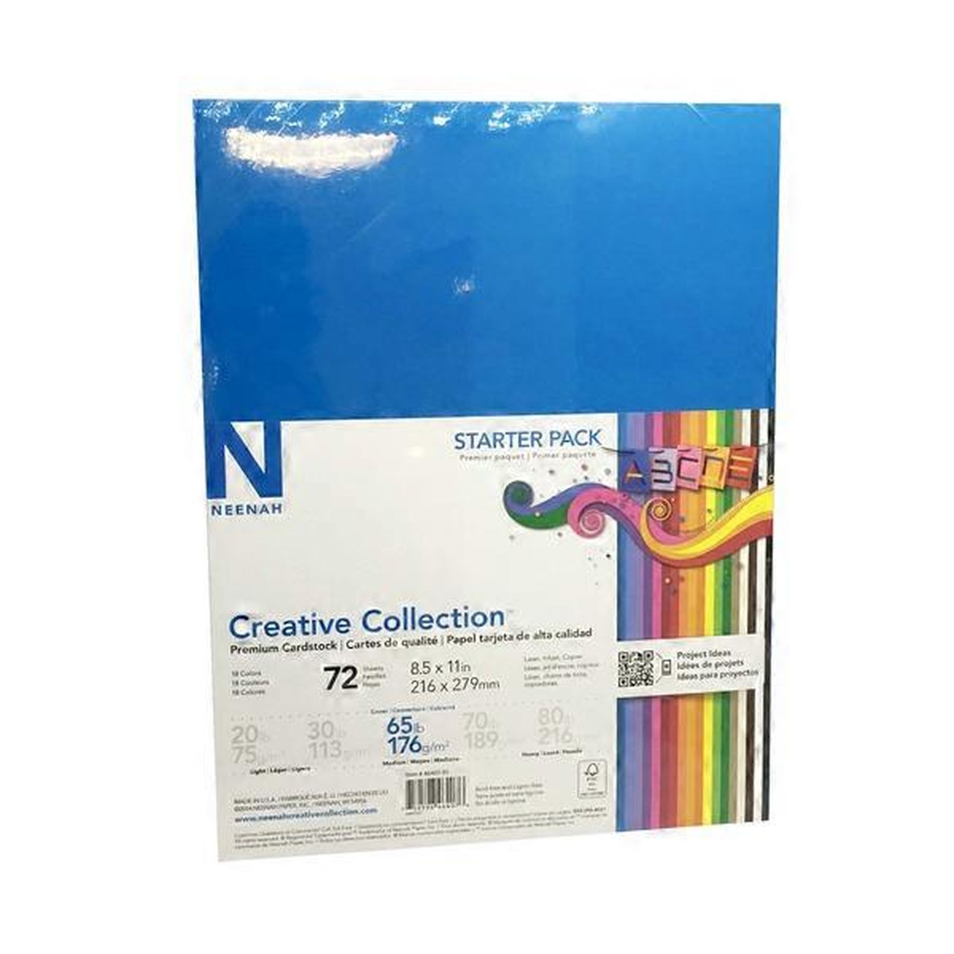 Neenah 8.5" x 11" Paper Cardstock Assorted Colors (72 ct) Delivery or