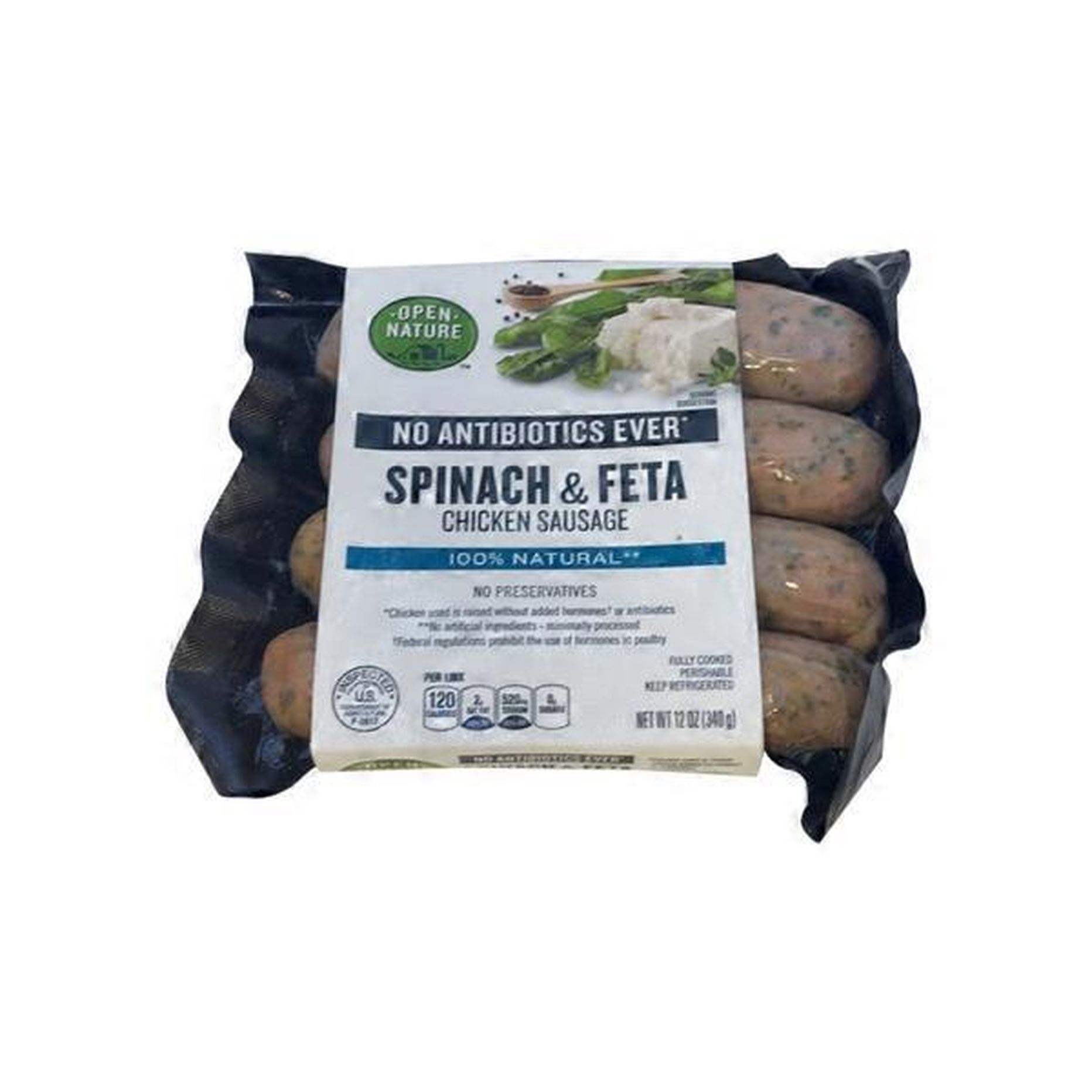 Open Nature Spinach & Feta Chicken Sausage