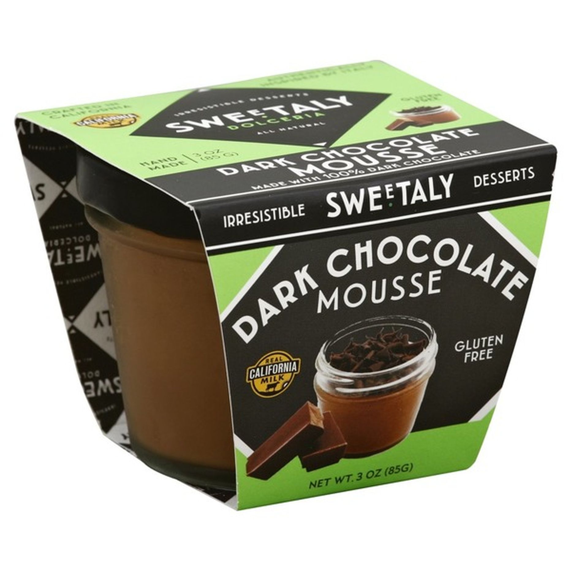 Sweet Craft Dolceria Mousse in a Jar, Gluten Free, Dark Chocolate (3 oz