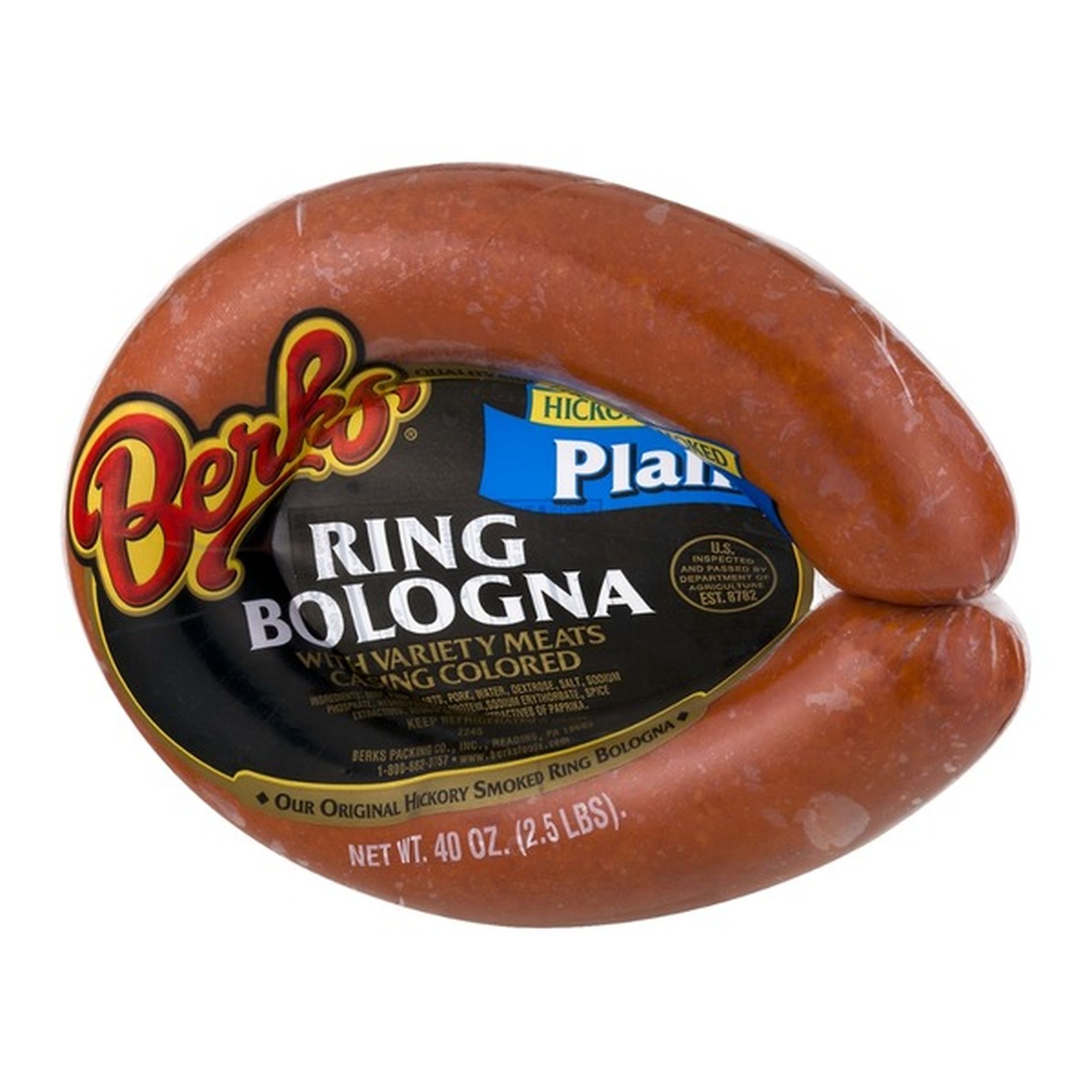Berks Ring Bologna Hickory Smoked Plain
