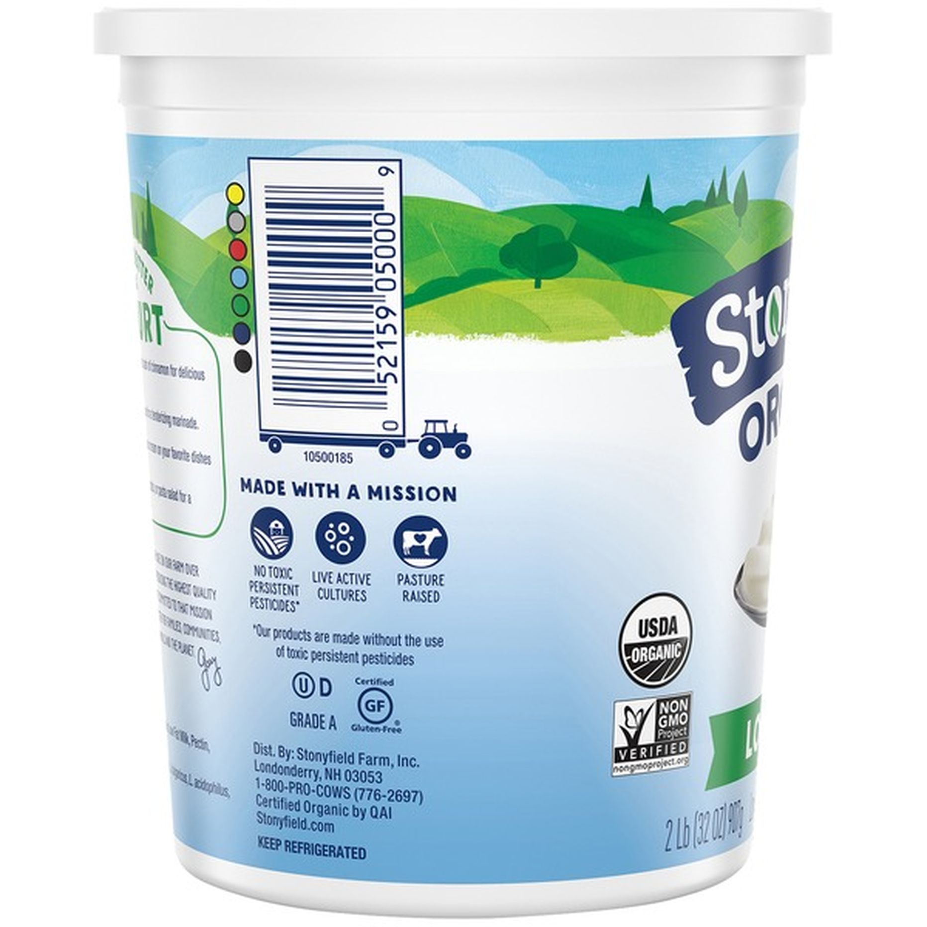 Stonyfield Organic Plain Lowfat Yogurt (32 oz) Delivery or Pickup Near