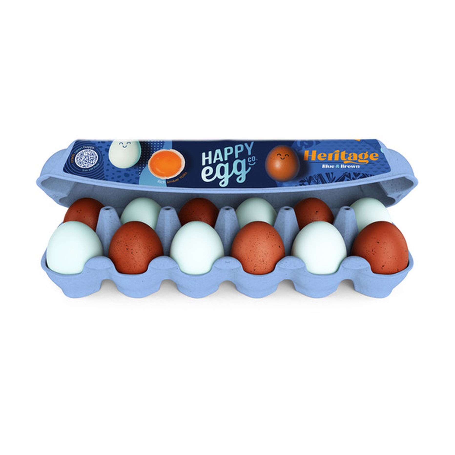 Happy Egg Co Heritage Breed Blue & Brown Free Range Large Grade A Eggs