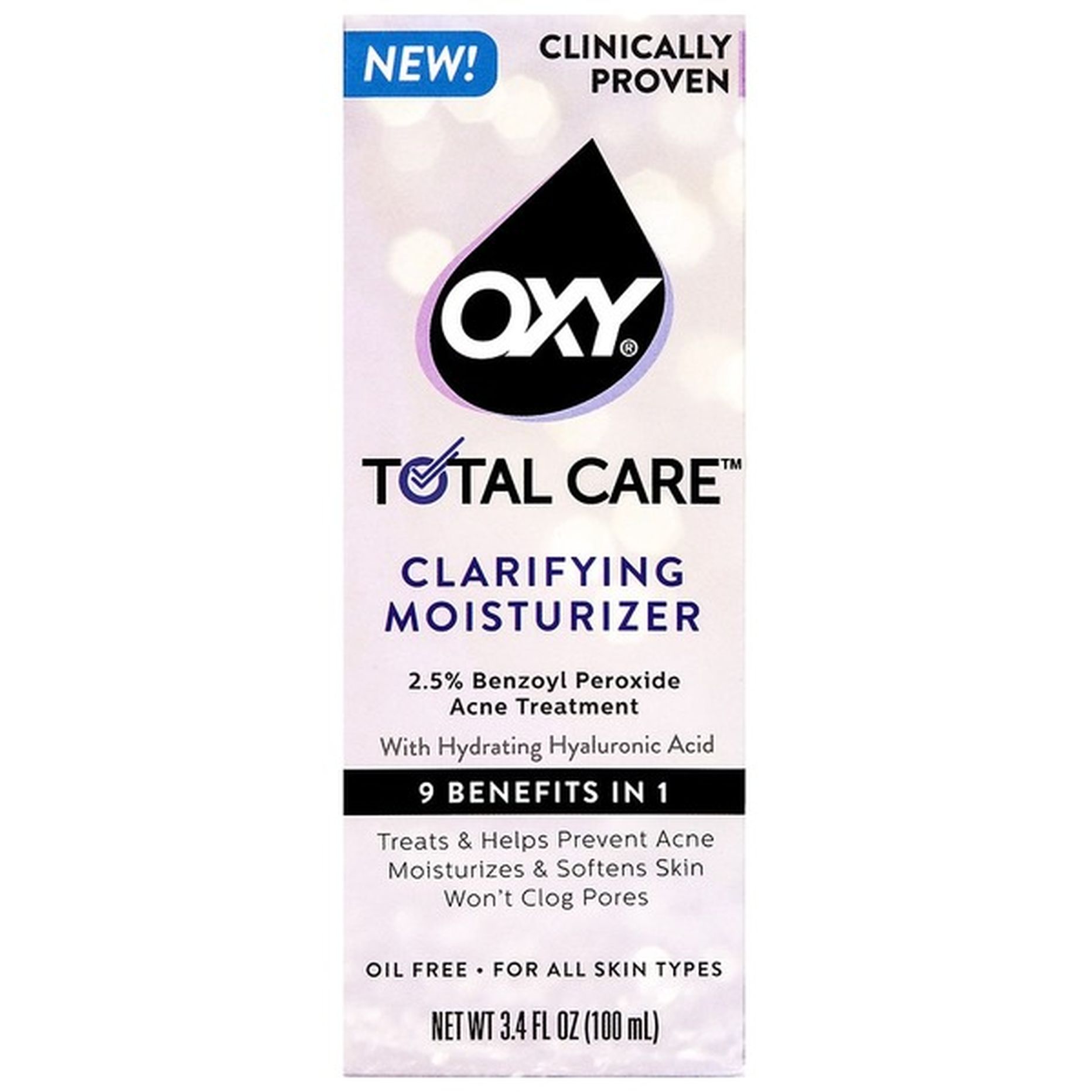 Oxy Total Care 2.5 Benzoyl Peroxide Acne Treatment CLARIFYING MOISTURIZER (3.4 fl oz) Delivery
