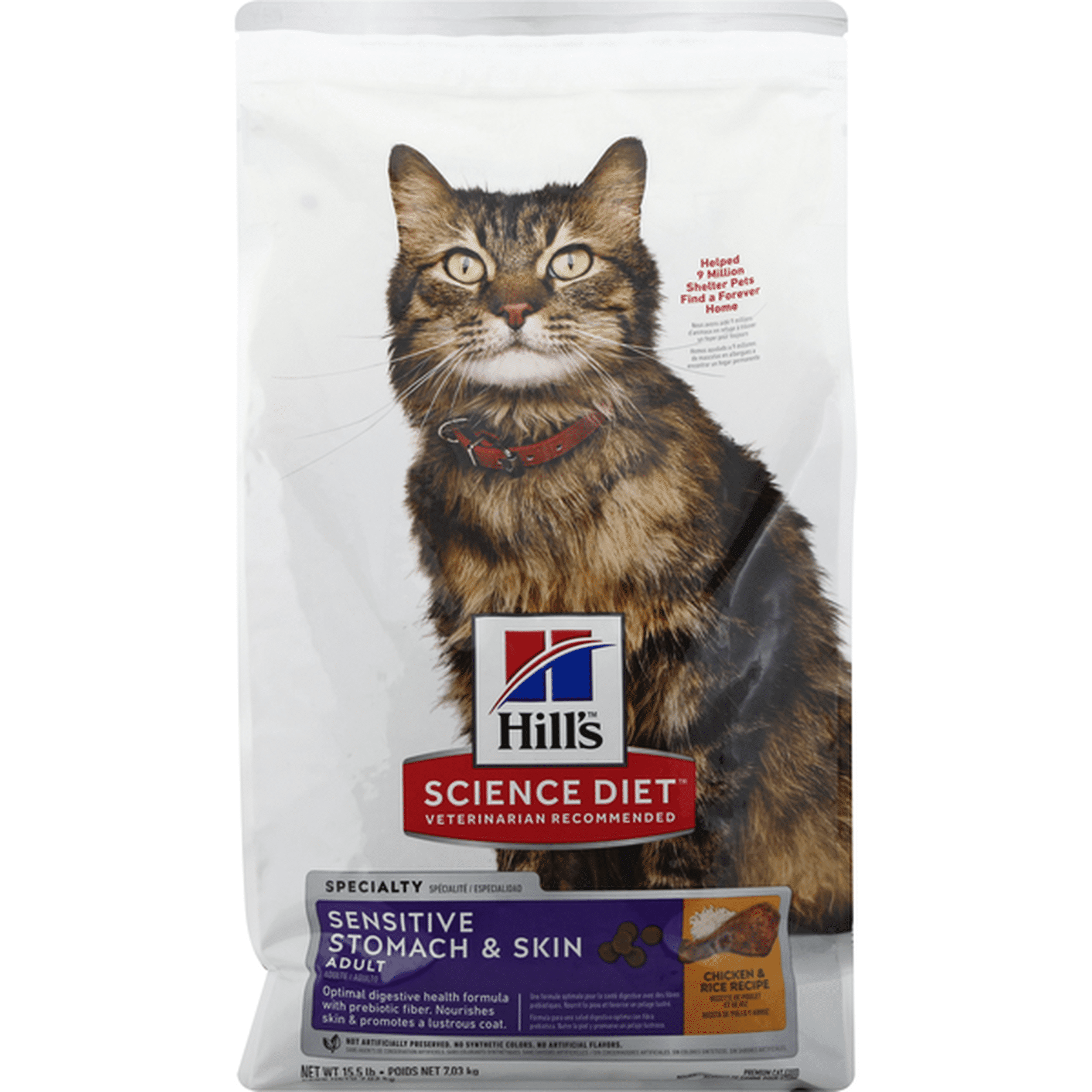 Hill's Science Diet Cat Food, Premium, Sensitive Stomach & Skin, Adult