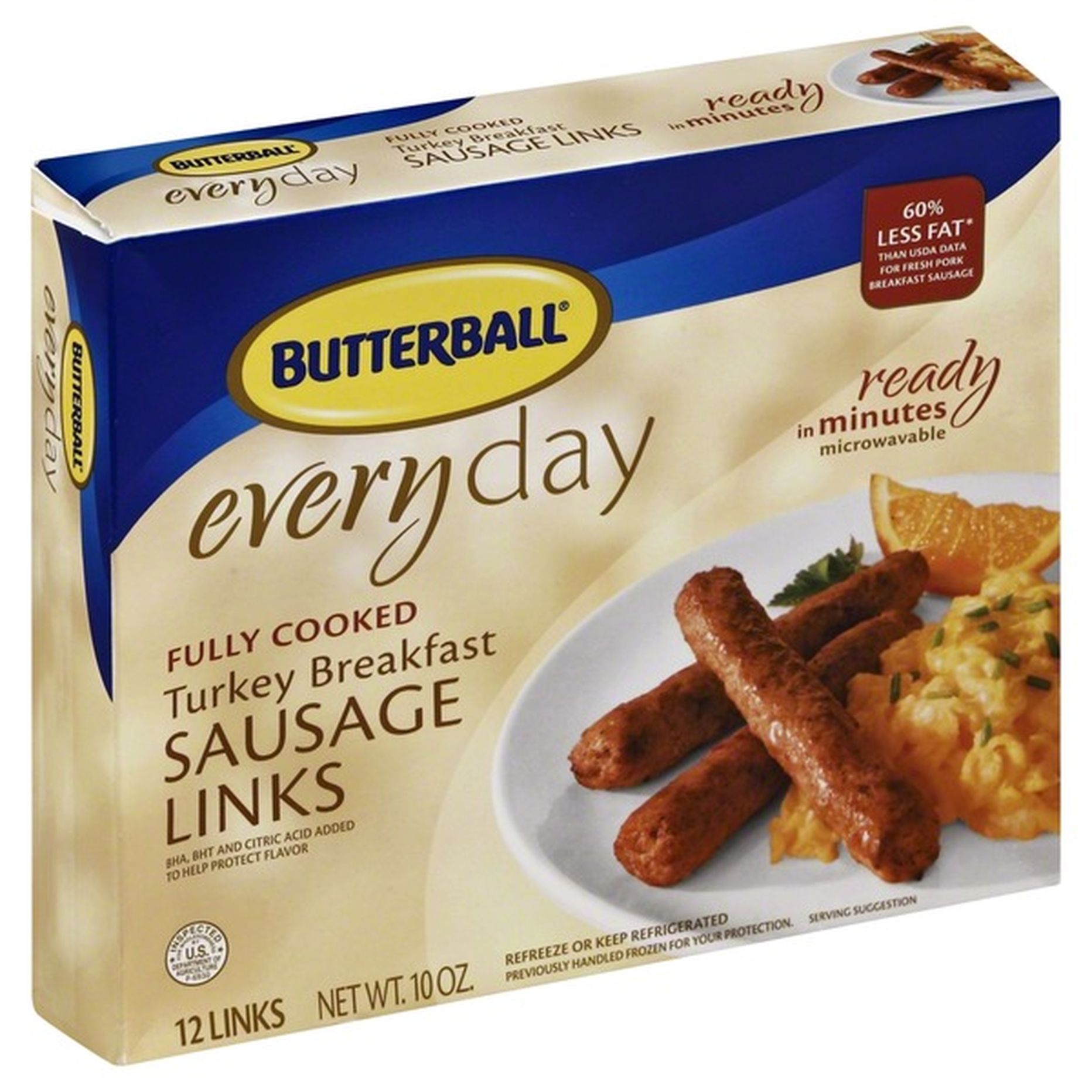 Butterball Full Cooked Turkey Breakfast 10 Oz Sausage Links