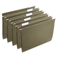 TRU RED Standard Green 5-Tab Letter Size Hanging File Folder
