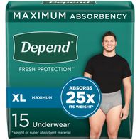 Depend Adult Incontinence Underwear for Men Size XL