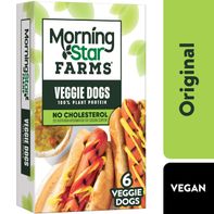 Morning Star Farms Original Plant Based Veggie Dogs, Vegan Meat, 6 Count