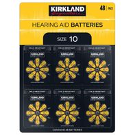 Kirkland Signature Hearing Aid Batteries, Size 10, 48-count