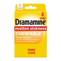 Dramamine Motion Sickness Orange Flavored Chewable Tablets