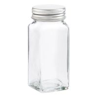 Resourceful Products 3 Ounce Square Spice Jar With Aluminum Lid - 1-1/2" x 1-1/2" x 4-1/8" H