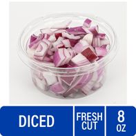 Fresh Cut Red Onions Diced