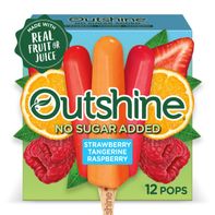 Outshine No Sugar Added Strawberry, Tangerine & Raspberry Fruit Bars Variety Pack