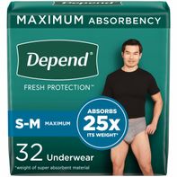Depend Adult Incontinence Underwear for Men Size S/M