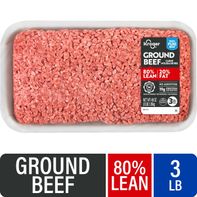 Kroger® 80/20 Ground Beef Tray 3 LB