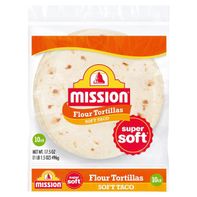 Mission Super Soft Flour Tortillas, Soft Taco, Super Soft