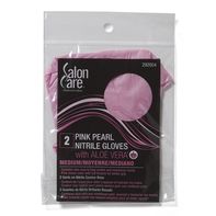 Salon Care Pearl Aloe Vera Nitrile Gloves - Pink